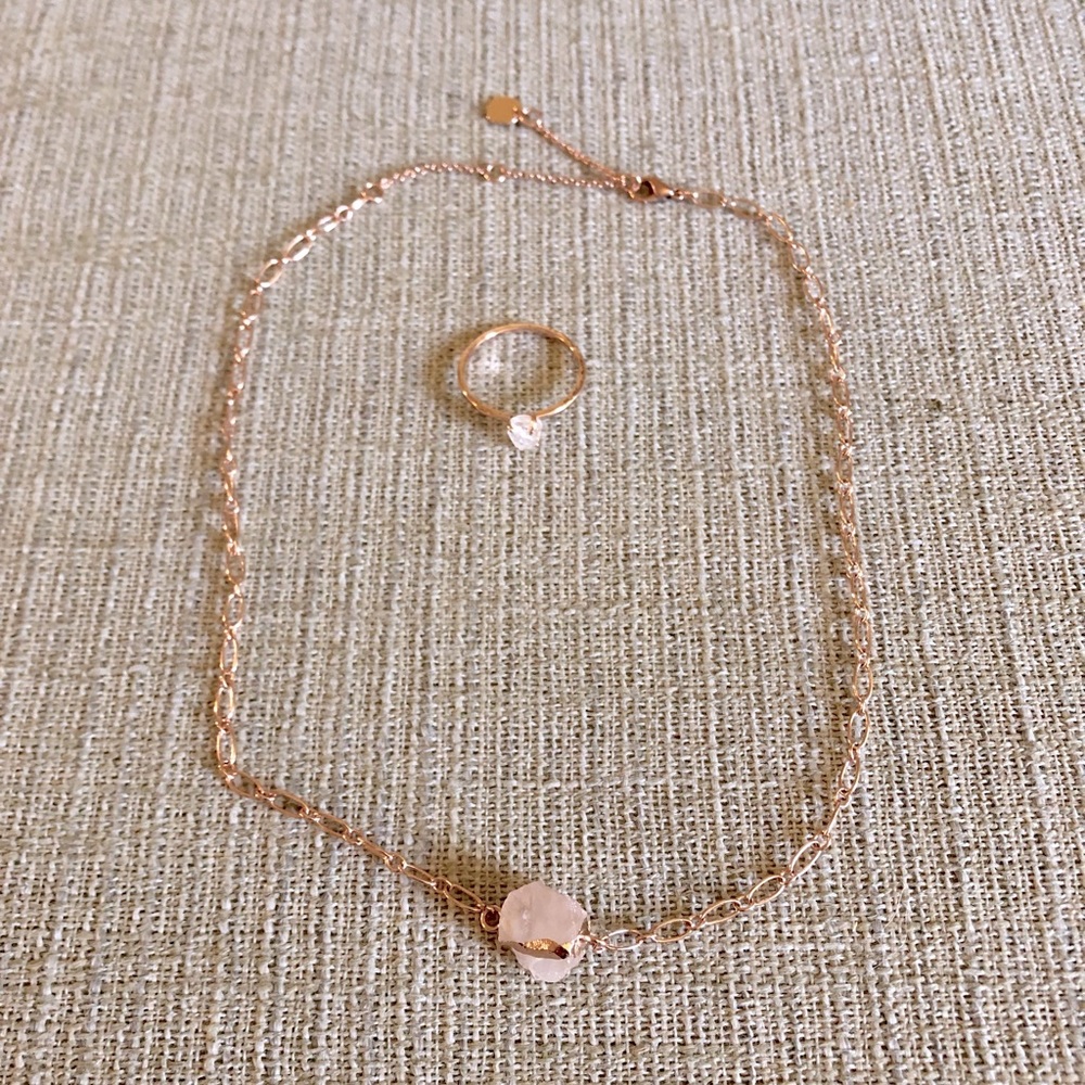 Pura Vida Crystal Cove Choker and ring